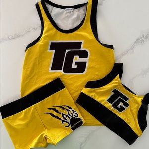 TopGun Girls Cheer Set/Tank/Sports Bra/ShortsYL